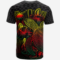 Nauru T Shirt Nauru Flag Turtle Hibiscus Reggae - Polynesian Pride