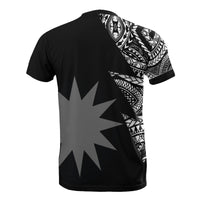 Nauru Custom All Over T Shirt Nauru Flag Micronesian Pattern - Polynesian Pride