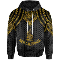 New Caledonia Hoodie Polynesian Armor Style Gold Unisex Gold - Polynesian Pride