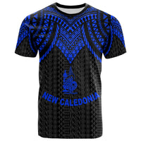 New Caledonia T Shirt Polynesian Armor Style Blue Unisex Blue - Polynesian Pride