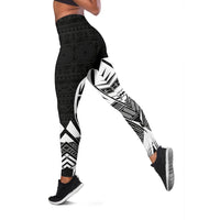 New Caledonia Polynesian Leggings - Polynesian Tattoo Black Version - Polynesian Pride