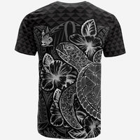 New Caledonia T Shirt New Caledonia Coat Of Arms Turtle Hibiscus Black - Polynesian Pride