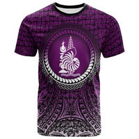 New Caledonia T Shirt Circle Pattern Purple Unisex Purple - Polynesian Pride