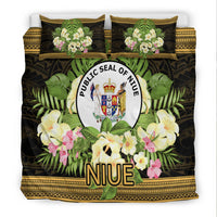 Niue Bedding Set - Polynesian Gold Patterns Collection - Polynesian Pride