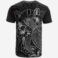Niue T Shirt Niue Seal Turtle Hibiscus Black - Polynesian Pride
