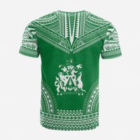 Norfolk Island Custom T Shirt Norfolk Island Coat Of Arms Polynesian Chief Tattoo Green Version Unisex Green - Polynesian Pride