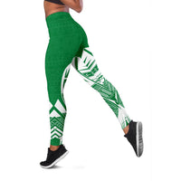 Norfolk Island Polynesian Leggings - Polynesian Tattoo Flag Version - Polynesian Pride