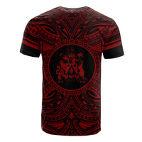 Norfolk Island All T Shirt Norfolk Island Coat Of Arms Polynesian Red Black - Polynesian Pride