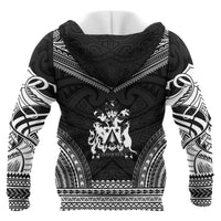 Norfolk Island Polynesian Chief Custom Zip up Hoodie Black Version Unisex Black - Polynesian Pride