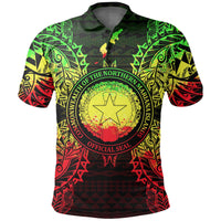Northern Mariana Islands Polo Shirt Seal Map Polynesian Tattoo Reggae Unisex Reggae - Polynesian Pride