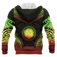 Northern Mariana Island Polynesian Chief Custom Zip up Hoodie Reggae Version Unisex Reggae - Polynesian Pride