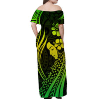 Custom Outfit For Couple Polynesian Valentine Couple Matching Dress and Hawaiian Shirt I LOVE YOU Hibiscus Style Green LT13 - Polynesian Pride