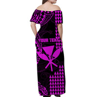 Custom King Kamehameha Matching Hawaiian Outfits For Couples with Polynesian Tribal Purple LT13 - Polynesian Pride