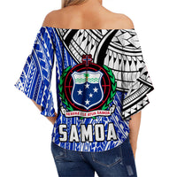 (Custom Personalised) Samoa Off Shoulder Waist Wrap Top Samoan Pattern Newest LT13 - Polynesian Pride