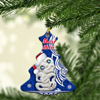 New Zealand Christmas Ornaments Hei Tiki Blue Pohutukawa Meri Kirihimete LT14 - Polynesian Pride