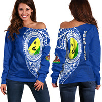 (Custom Personalised) Vanuatu Malampa Province Off Shoulder Sweater Malampa Emblem LT7 - Polynesian Pride