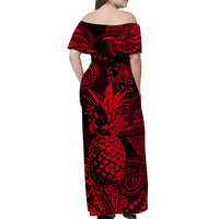 Hawaii Pineapple Polynesian Matching Dress and Hawaiian Shirt Matching Couples Outfit Unique Style Red LT8 - Polynesian Pride