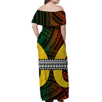 Polynesian Penama Of Vanuatu Off Shoulder Long Dress LT6 - Polynesian Pride