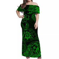 Hawaii Shaka Polynesian Matching Dress and Hawaiian Shirt Matching Couples Outfit Unique Style Green LT8 - Polynesian Pride