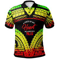 Palau Polo Shirt A Piece Of My Heart Unisex Reggae - Polynesian Pride