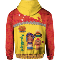 Papua New Guinea Hoodie Indigenous PNG Huli Tapa Style LT9 - Polynesian Pride