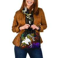 Papua New Guinea Custom Personalised Shoulder Handbag - Rainbow Polynesian Pattern - Polynesian Pride