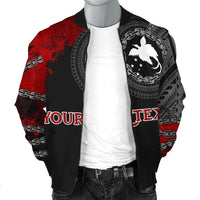 Papua New Guinea Polynesian Personalised Men's Bomber Jacket - Polynesian Chain Style - Polynesian Pride