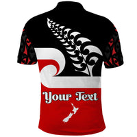 Custom Waitangi Day Polo Shirt Maori Fern and Tino Rangatiratanga Flag LT13 - Polynesian Pride