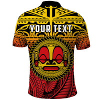 Custom Marquesas Islands Polo Shirt Mata Tiki Polynesian Pattern LT13 - Polynesian Pride