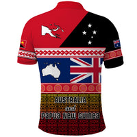 Papua New Guinea Australia Polo Shirt Polynesian PNG and AUS LT13 - Polynesian Pride