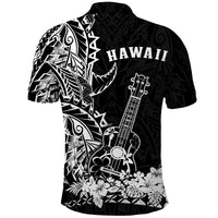 Hawaii Polynesian Polo Shirt White Ukulele LT13 - Polynesian Pride