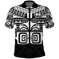Custom Marquesas Islands Polo Shirt Marquesas Tattoo Ver.03 LT13 Unisex Black - Polynesian Pride