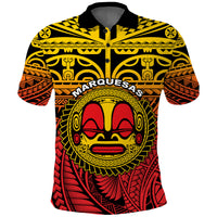 Custom Marquesas Islands Polo Shirt Mata Tiki Polynesian Pattern LT13 - Polynesian Pride