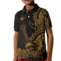 (Custom Personalised) Hawaii Polynesian Polo Shirt KID Ukulele Gold LT13 - Polynesian Pride