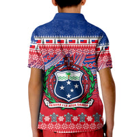 Samoa Christmas Manuia Le Kirisimasi Polo Shirt KID LT6 - Polynesian Pride