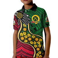 Vanuatu Mix Aboriginal Happy Independence Day Polo Shirt KID LT6 - Polynesian Pride