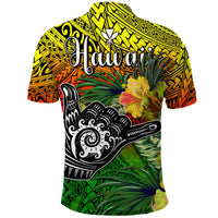The Shaka Hawaii Polo Shirt Tropical Flowers Reggae Version LT13 - Polynesian Pride