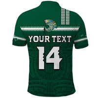 (Custom Text and Number) Hawaii Football Polo Shirt Kakau Rainbow Warriors Helmet Go Bows LT14 - Polynesian Pride