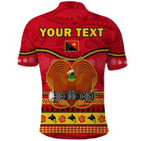 Custom Papua New Guinea Christmas Polo Shirt Bird Of Paradise Bikpela Hamamas Blong Dispela Krismas LT14 - Polynesian Pride