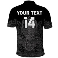 (Custom Text and Number) New Zealand Tiki Rugby Polo Shirt NZ Maori Koru Pattern Ver.01 LT14 - Polynesian Pride