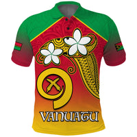 Vanuatu Novelty Polo Shirt Frangipani Tropical Spa Flower LT13 Red - Polynesian Pride
