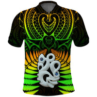 New Zealand Polo Shirt Aotearoa Fern Hei Tiki Special Style LT13 Green - Polynesian Pride