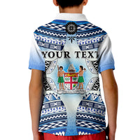 Personalised Fiji Polo Shirt KID Kaiviti Fijian Special Tapa Pattern LT14 - Polynesian Pride