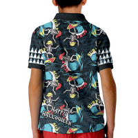 Hawaii Skeleton Surf Polo Shirt Halloween Hawaiian Tribal LT13 - Polynesian Pride