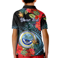 Custom Federated States of Micronesia Polo Shirt Hibiscus Flowers FSM Seal Polynesian LT14 - Polynesian Pride