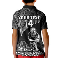 (Custom Text and Number) New Zealand Silver Fern Rugby Polo Shirt All Black Koru Maori LT14 - Polynesian Pride