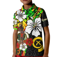 Custom Vanuatu Polo Shirt Polynesia Tie Dye Hibiscus Flowers LT13 - Polynesian Pride