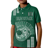 (Custom Text and Number) Hawaii Football Polo Shirt Kakau Rainbow Warriors Helmet LT14 - Polynesian Pride