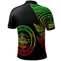 Palau Custom Polo Shirt Flash Style Reggae - Polynesian Pride