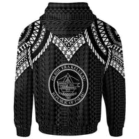 Palau Custom Hoodie Polynesian Armor Style Black - Polynesian Pride